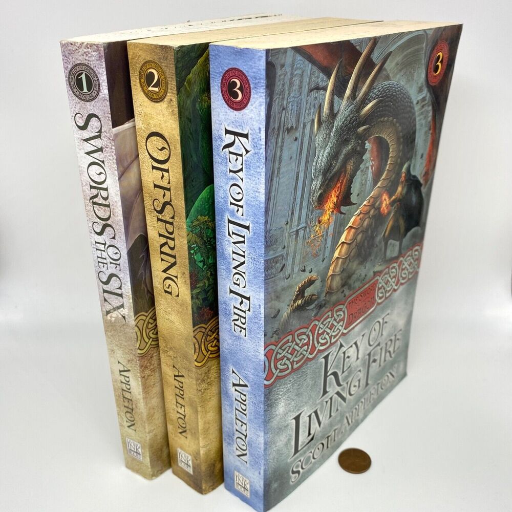 The Sword of The Dragon TRILOGY by Scott Appleton PB Books (1 & 3 SIGNED) 2011
